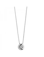 Pendentif Comete Femme in Or blanc Diamante 0.12 Ct GLB1026 - GLB1026